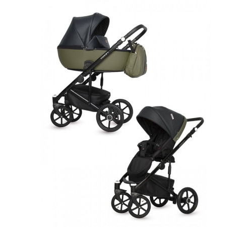 Коляска 2 в 1 Riko Basic Ozon, 02 (Черно-зеленый)