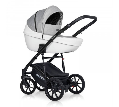Коляска 3 в 1 Riko Basic Pacco, Grey Fox 05 (серый-белый)