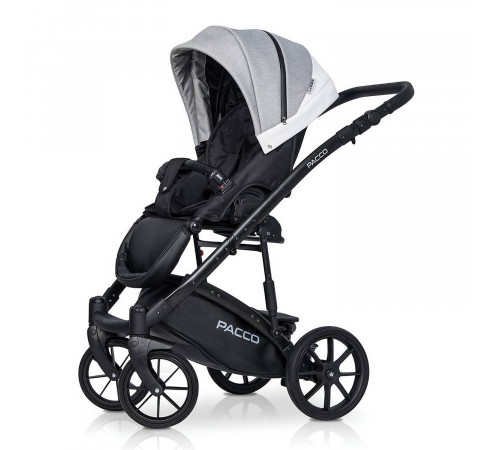 Коляска 3 в 1 Riko Basic Pacco, Grey Fox 05 (серый-белый)