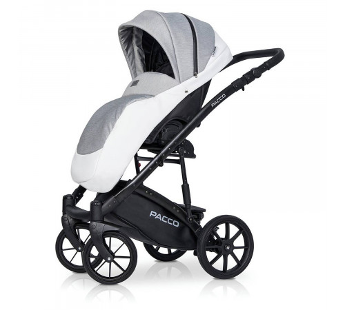 Коляска 3 в 1 Riko Basic Pacco, Grey Fox 05 (серый-белый)