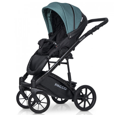 Коляска 3 в 1 Riko Basic Pacco, Lagoon 03 (Бирюзовый - Черный)