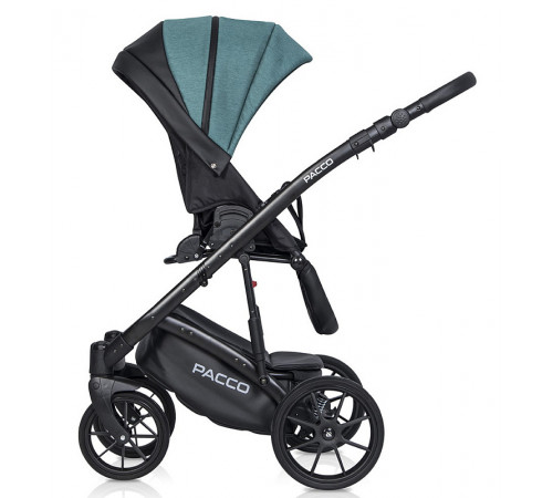 Коляска 3 в 1 Riko Basic Pacco, Lagoon 03 (Бирюзовый - Черный)