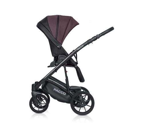 Коляска 3 в 1 Riko Basic Pacco, Plum 01 (Сливовый - Черный)