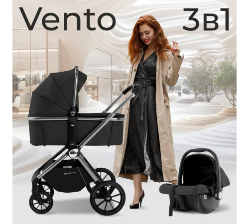 Коляска 3 в 1 Sweet Baby Vento, Silver Black