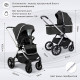 Коляска 2 в 1 Sweet Baby Vento, Silver Black