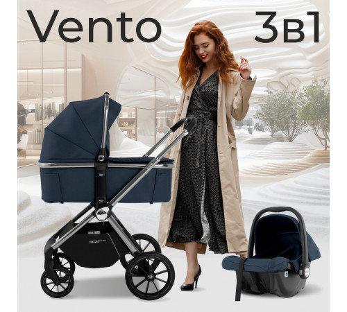 Коляска 3 в 1 Sweet Baby Vento, Silver Blue