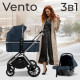 Коляска 3 в 1 Sweet Baby Vento, Silver Blue