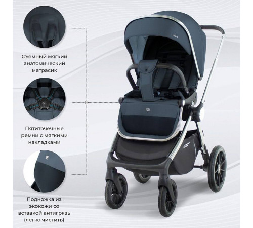 Коляска 2 в 1 Sweet Baby Vento, Silver Blue