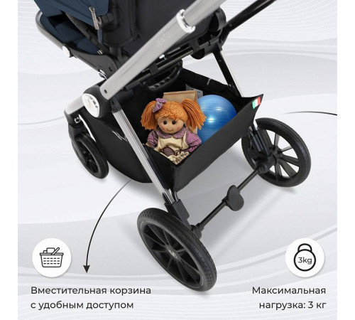 Коляска 2 в 1 Sweet Baby Vento, Silver Blue