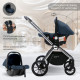 Коляска 3 в 1 Sweet Baby Vento, Silver Blue
