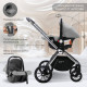 Коляска 3 в 1 Sweet Baby Vento, Silver Grey