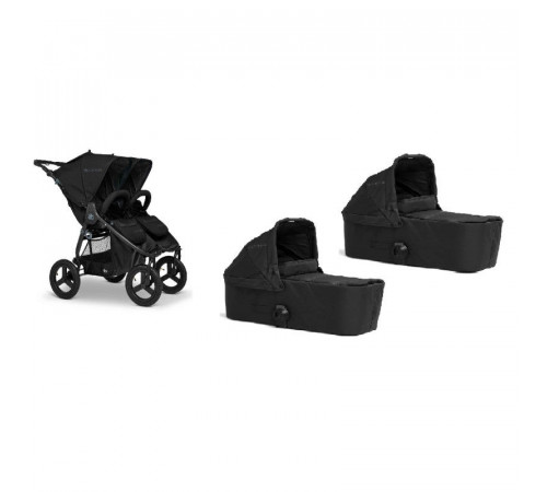 Коляска 2 в 1 для двойни Bumbleride Indie Twin, Black