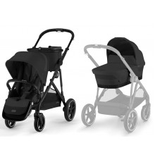 Коляска для двойни 2 в 1 Cybex Gazelle S, BLK Moon Black
