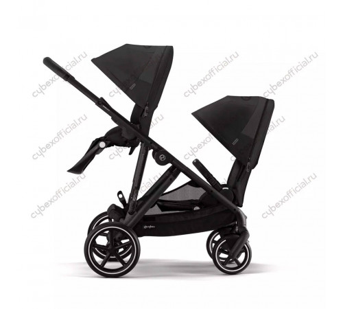 Коляска для двойни 2 в 1 Cybex Gazelle S, BLK Moon Black