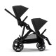 Коляска для двойни 2 в 1 Cybex Gazelle S, BLK Moon Black