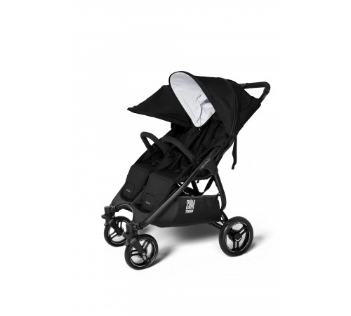 Прогулочная коляска для двойни Valco Baby Slim Twin Series 2, Pitch (Черный)