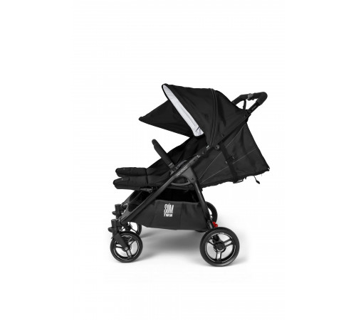 Прогулочная коляска для двойни Valco Baby Slim Twin Series 2, Pitch (Черный)