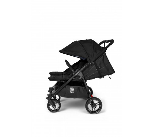Прогулочная коляска для двойни Valco Baby Slim Twin Series 2, Pitch (Черный)