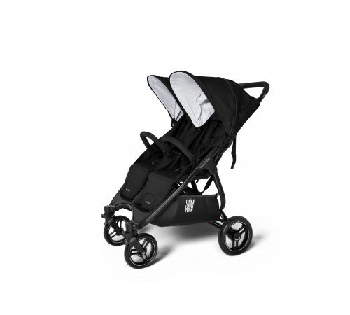 Прогулочная коляска для двойни Valco Baby Slim Twin Series 2, Pitch (Черный)