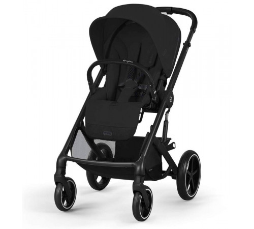 Коляска прогулочная Cybex Balios S Lux BLK 2025, Moon Black (с дождевиком)