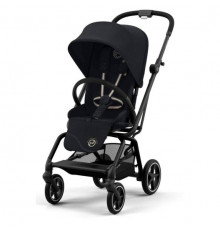 Коляска прогулочная Cybex Eezy S Twist+ 2 BLK (с дождевиком и бампером), Magic Black
