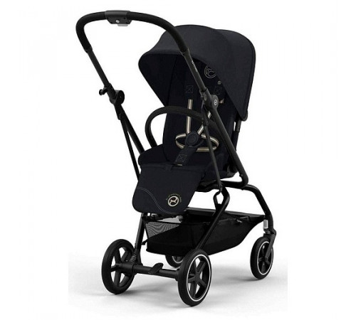 Коляска прогулочная Cybex Eezy S Twist+ 2 BLK (с дождевиком и бампером), Magic Black