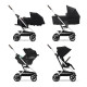 Коляска прогулочная Cybex Eezy S Twist+ 2 SLV (с дождевиком и бампером), Moon Black