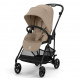 Коляска прогулочная Cybex Melio Carbon с дождевиком, Almond Beige