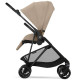 Коляска прогулочная Cybex Melio Carbon с дождевиком, Almond Beige