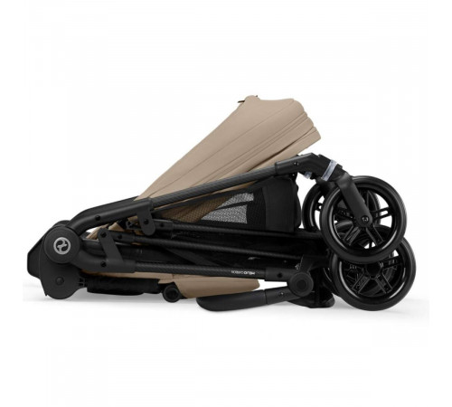 Коляска прогулочная Cybex Melio Carbon с дождевиком, Almond Beige