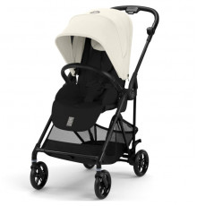 Коляска прогулочная Cybex Melio Carbon с дождевиком, Canvas White