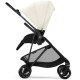 Коляска прогулочная Cybex Melio Carbon с дождевиком, Canvas White