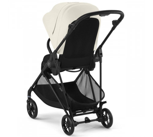 Коляска прогулочная Cybex Melio Carbon с дождевиком, Canvas White