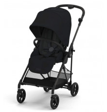 Коляска прогулочная Cybex Melio Carbon с дождевиком, Magic Black
