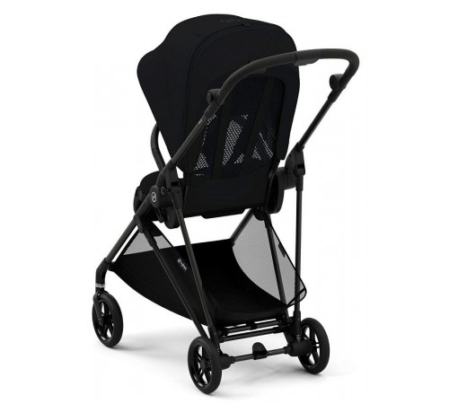 Коляска прогулочная Cybex Melio Carbon с дождевиком, Magic Black