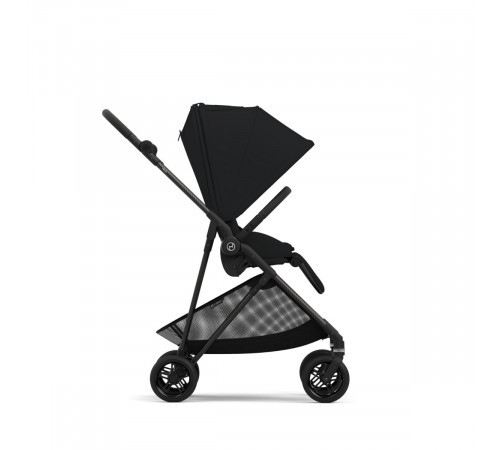 Коляска прогулочная Cybex Melio Carbon (с дождевиком), Moon Black