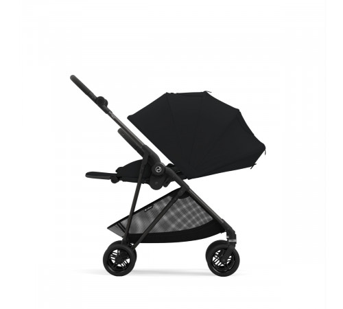Коляска прогулочная Cybex Melio Carbon (с дождевиком), Moon Black