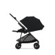 Коляска прогулочная Cybex Melio Carbon (с дождевиком), Moon Black