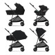 Коляска прогулочная Cybex Melio Carbon (с дождевиком), Moon Black
