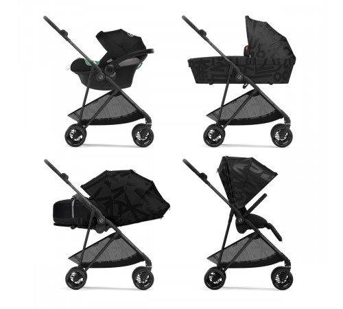 Коляска прогулочная Cybex Melio Street (с дождевиком), Real Black