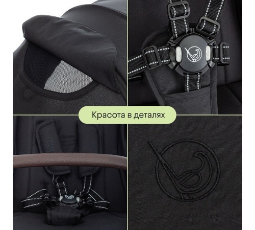 Коляска прогулочная Kidzi Breezy, Black
