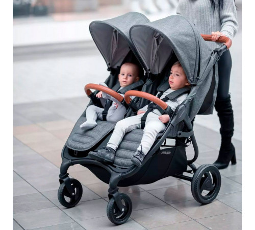 Прогулочная коляска для двойни Valco Baby Snap Duo Trend, Charcoal