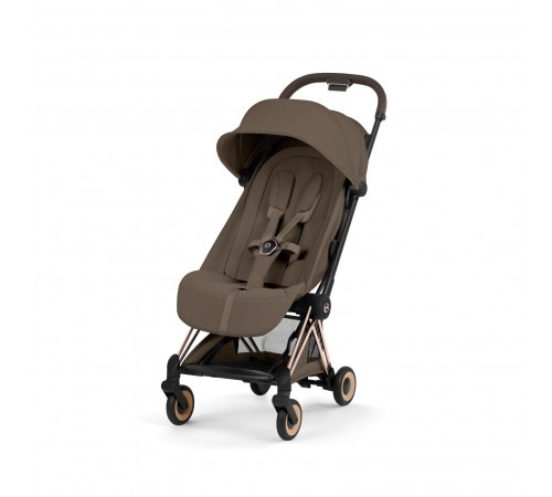 Прогулочная коляска Cybex Coya Style, Coconut Brown шасси Rosegold (с дождевиком)