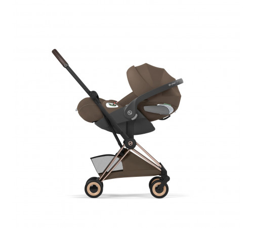 Прогулочная коляска Cybex Coya Style, Coconut Brown шасси Rosegold (с дождевиком)