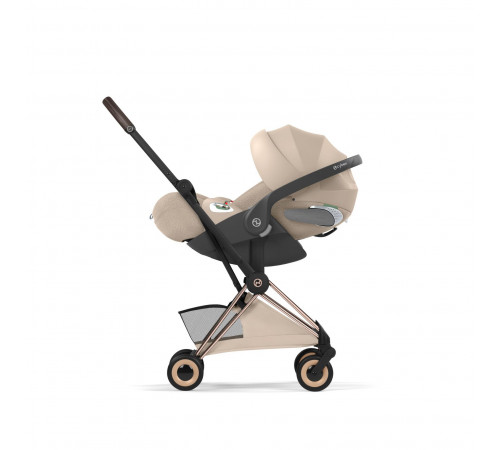Прогулочная коляска Cybex Coya Style, Cozy Beige шасси Rosegold (с дождевиком)