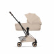 Прогулочная коляска Cybex Coya Style, Cozy Beige шасси Rosegold (с дождевиком)