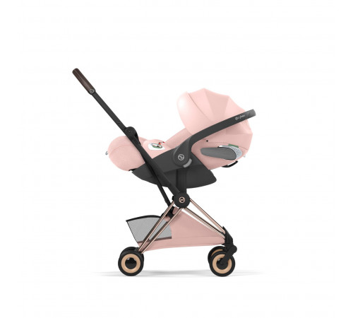 Прогулочная коляска Cybex Coya Style, Peach Pink шасси Rosegold (с дождевиком)