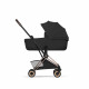 Прогулочная коляска Cybex Coya Style, Sepia Black шасси Rosegold (с дождевиком)