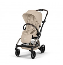 Прогулочная коляска Cybex Eezy S Twist+ 2 BLK, Almond Beige (с дождевиком и бампером)