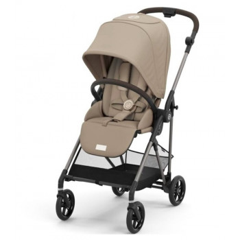 Прогулочная коляска Cybex Melio Carbon, Almond Beige (с дождевиком)